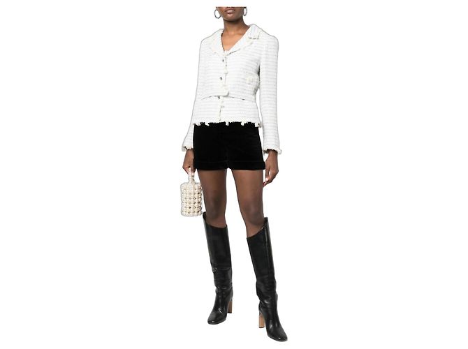 Chanel Women's Button Up Tweed 40