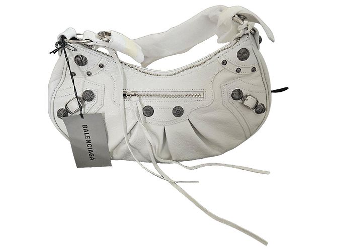 Balenciaga Le Cagole Borsa a Tracolla - Pelle Bianca