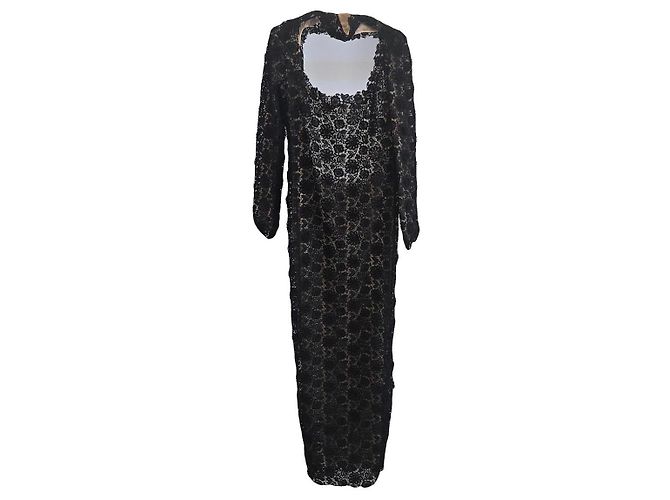 Tom Ford 3D Lace Backless Evening Gown