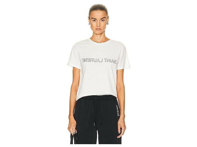 Autre Marque T-shirt Saint Laurent Bianca in Cotone