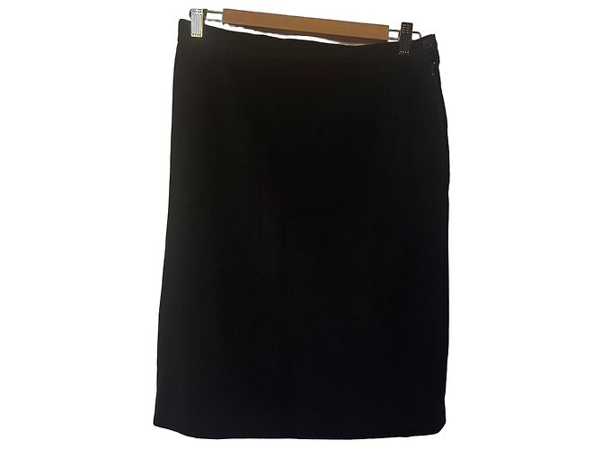 Autre Marque Nicole Mercy schwarzer Wollrock