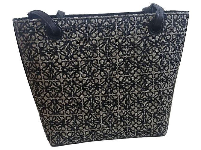 Sac cabas Loewe en toile monogrammée et cuir