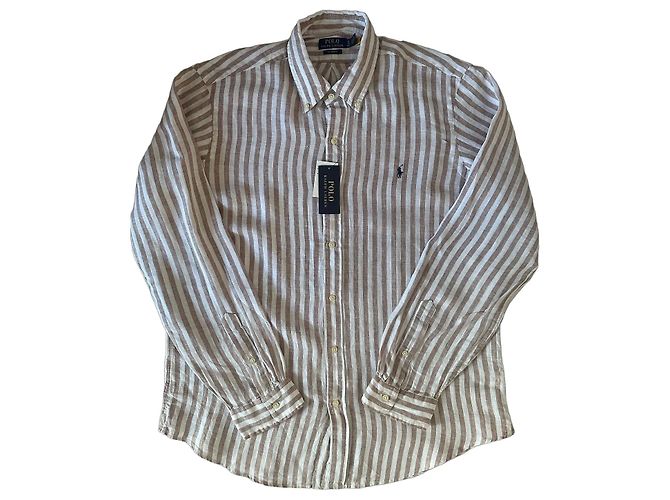 Camicia in lino a righe Polo Ralph Lauren nuova