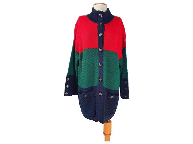 Autre Marque Bode Cardigan en maille colorblock