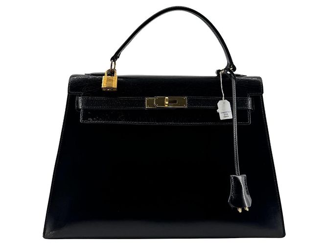Hermès Kelly 32 Sellier — Cuir Box Noir, 1966
