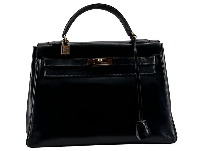 Borsa Hermès Kelly 32 in pelle nera