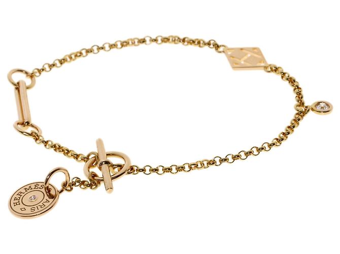 Hermès Pulseira Hermes Gambard em Ouro Rosa 18K com Diamantes
