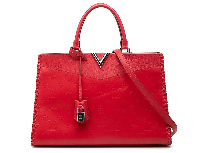 Louis Vuitton Red Monogram Very Leather Very Zipped