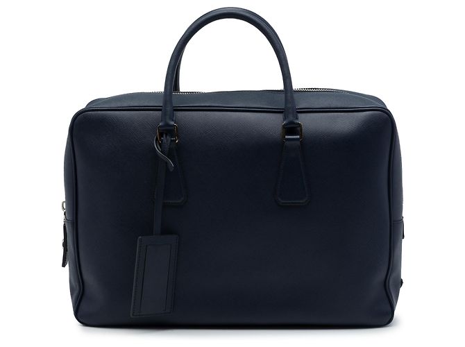Sacoche de voyage Prada Blue Saffiano