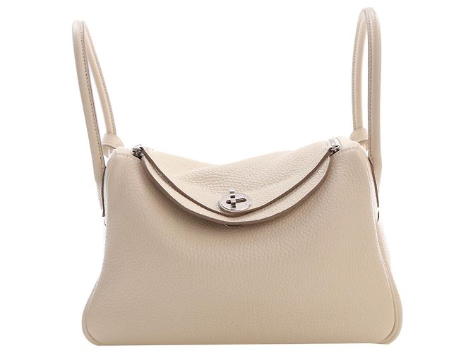 Hermès Beige Clemence Lindy 26