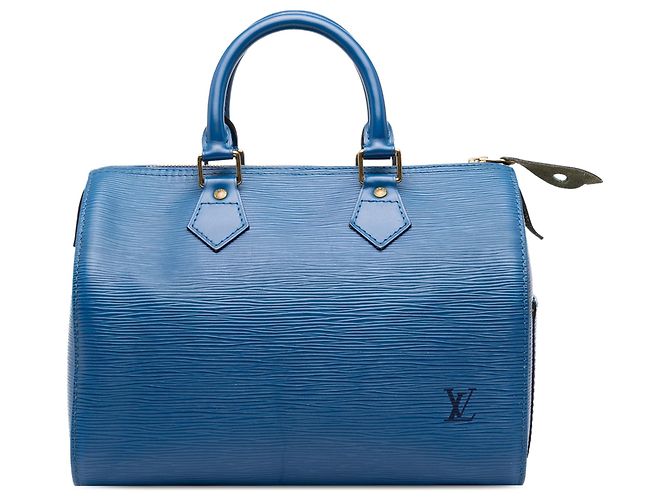 Louis Vuitton Blue Epi Speedy 25