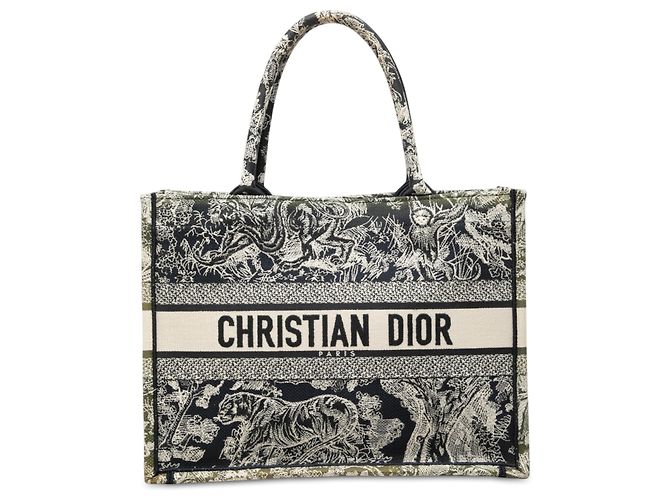 Dior Blue Medium Canvas Embroidered Reverse Dioriviera Toile De Jouy Book Tote