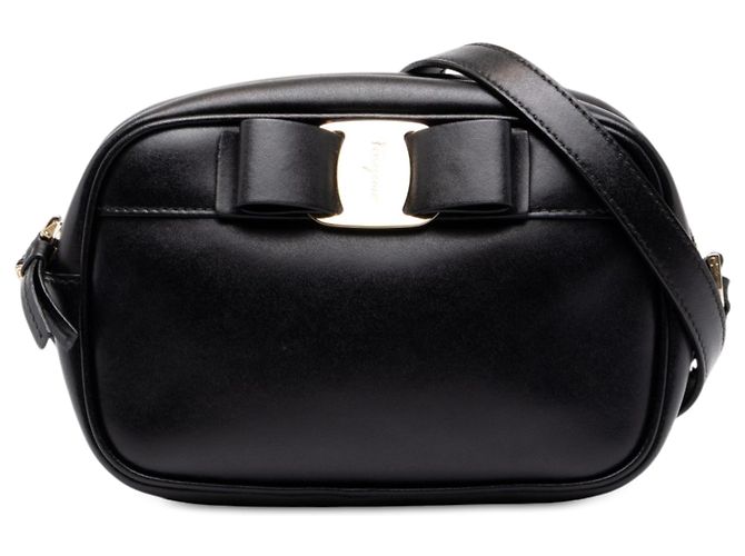 Salvatore Ferragamo Borsa Camera Vara Bow Ferragamo in pelle di vitello liscia nera