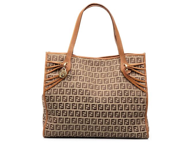 Fendi Beige Zucchino Canvas Tote