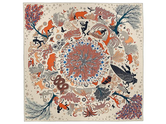 Hermès Sous le Charme d'Orphée 140 Sciarpa Cashmere Seta