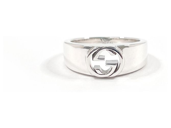 Anello Interlocking G Band GUCCI in Argento 925