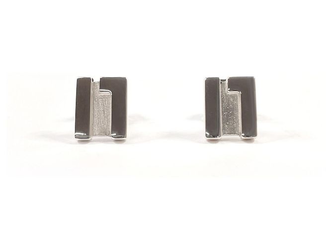 Pendientes de botón Gucci Silver 925 G-Logo