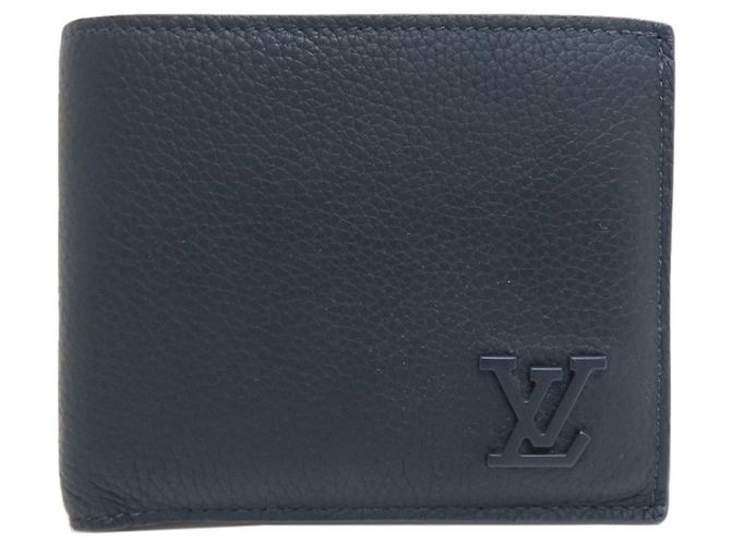 Louis Vuitton Portefeuille Marco Aerogram Bi-fold Wallet Navy blue