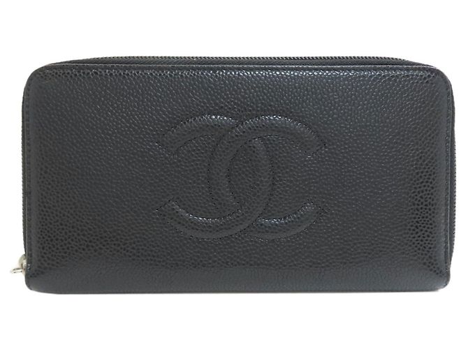 Portamonete Chanel in pelle nera