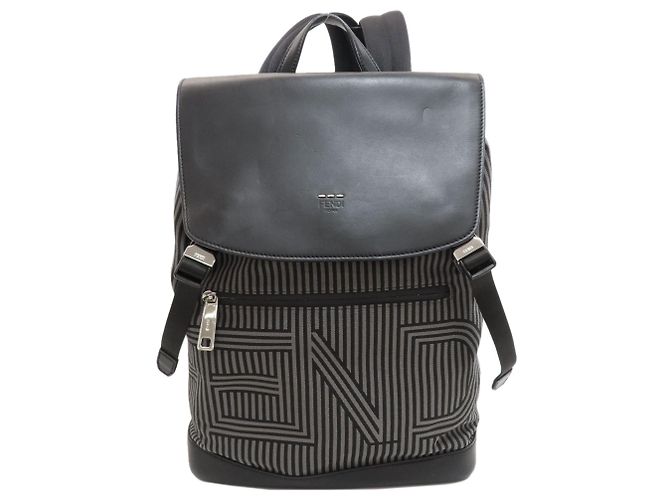 Fendi Logo Canvas Backpack/Daypack