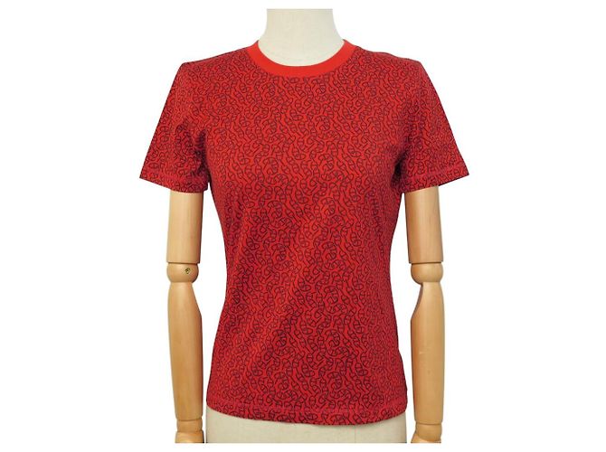 Hermès NUEVA CAMISETA HERMES H MICRO JERSEY JACQUARD 36 S CHAINE D'ANCRE H4E4620 TOP