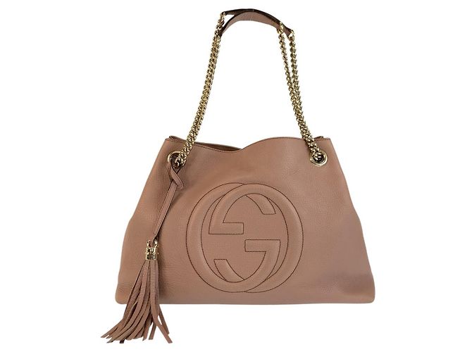 Saco de Ombro Tote Gucci Soho em Couro com Corrente