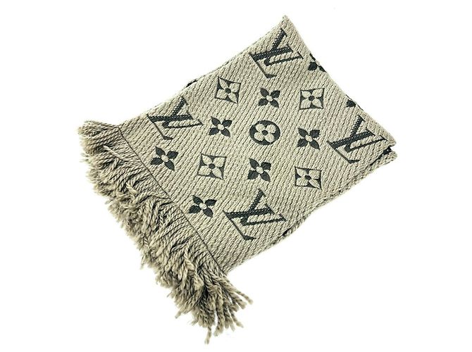 Sciarpa Stole in lana Louis Vuitton in grigio
