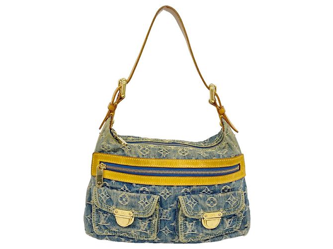 Sac à épaule Louis Vuitton Monogram Denim Baggy PM