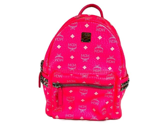 Zaino MCM in pelle rosa