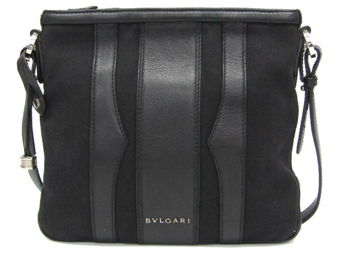 Bulgari Bvlgari Open Hobo Leather Medium Nero