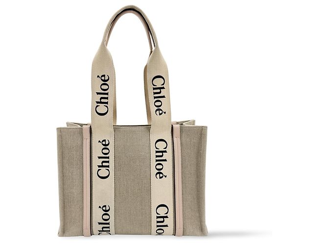 Chloé Chloe Woody Canvas with Leather Small