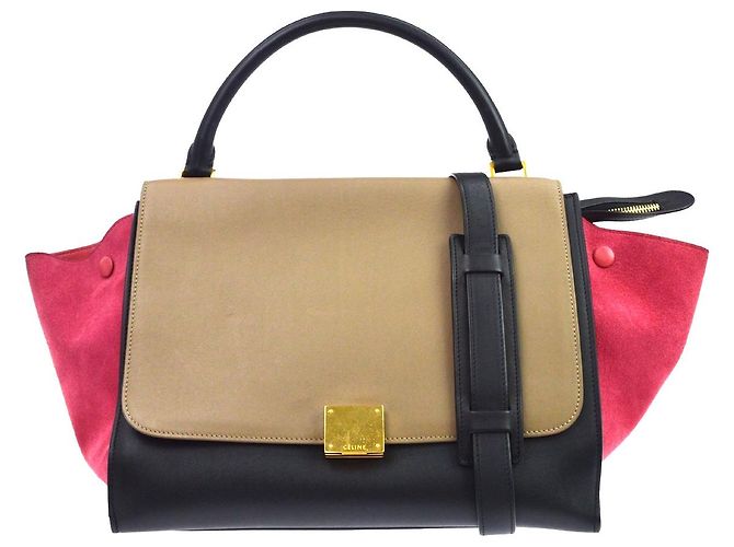 Céline Celine Tricolor Trapeze Leather Medium