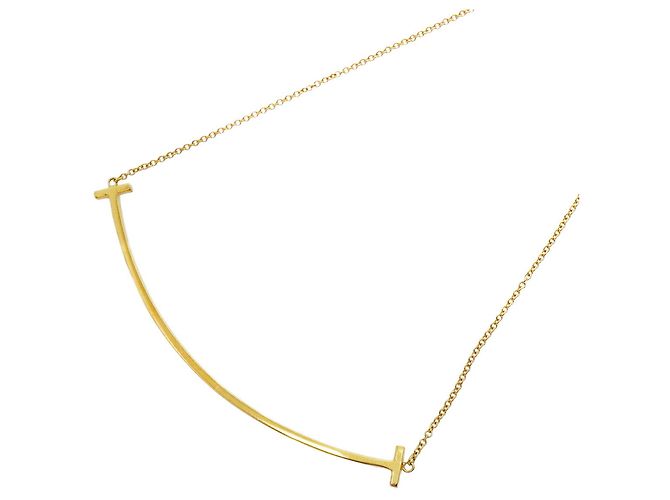 Autre Marque Collar Tiffany & Co. T Smile Large en Oro Amarillo 18K