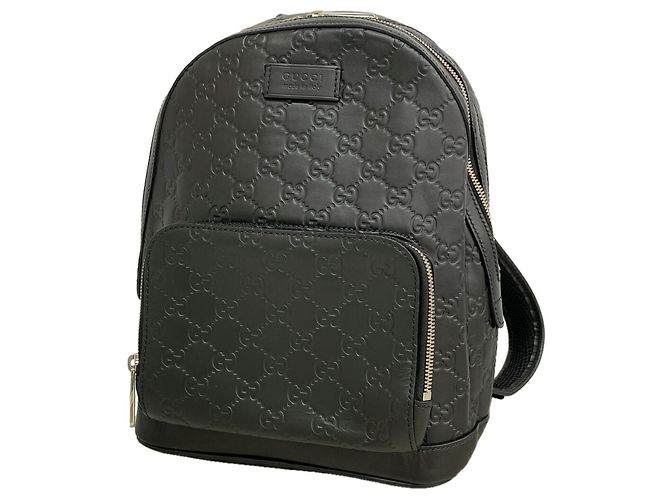 Gucci Rucksack aus schwarzem Leder