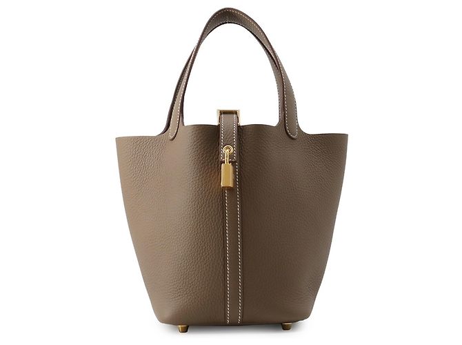 Hermès Bolso Hermes Picotin Lock PM en Etoupe Gray
