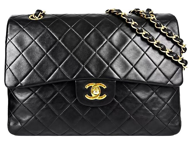 Chanel Classic Timeless Double Flap Quilted Lambskin Medium
