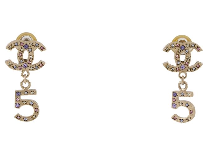 Chanel No.5 CC Chain Drop Metal et Émail