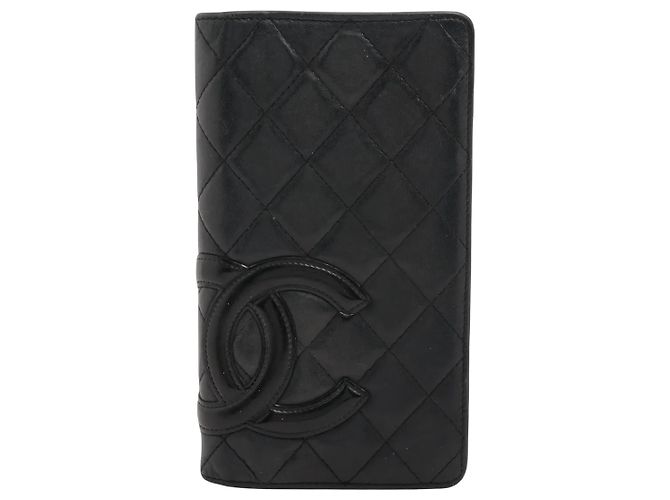 Chanel Cambon Bifold Quilted Lambskin Long Black
