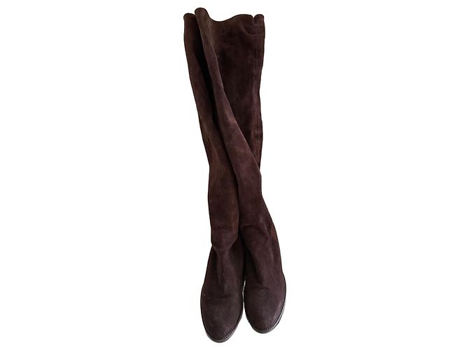 Autre Marque Botas altas Alluminio de ante marrón