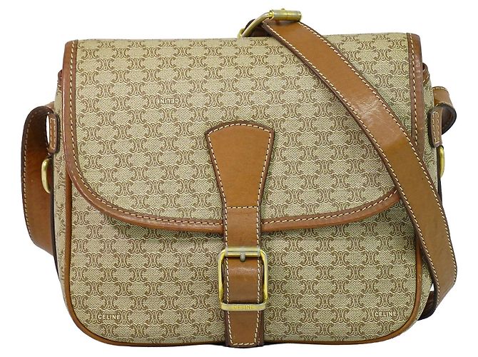 Edge Céline Celine Vintage Macadam Canvas and Leather