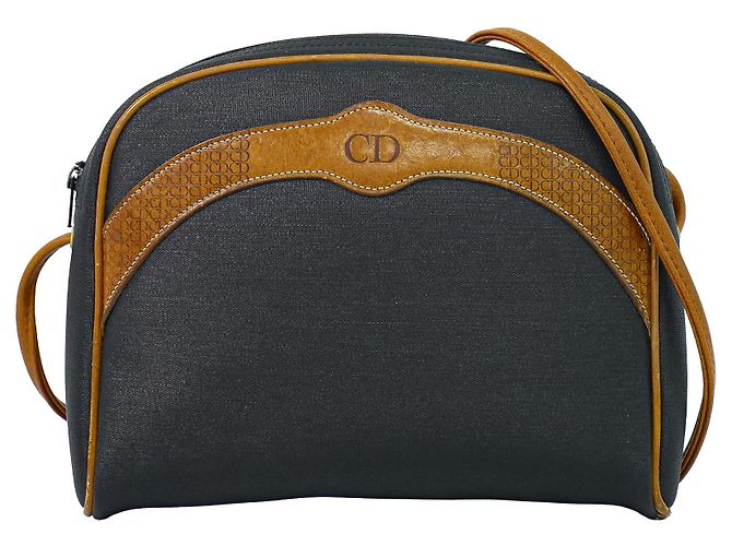 Borsa a tracolla Christian Dior CD in tela e pelle