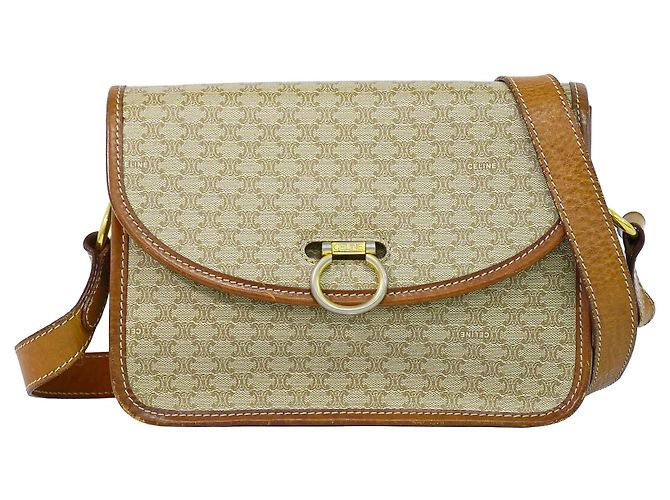 Edge Céline Celine Vintage Macadam Canvas and Leather