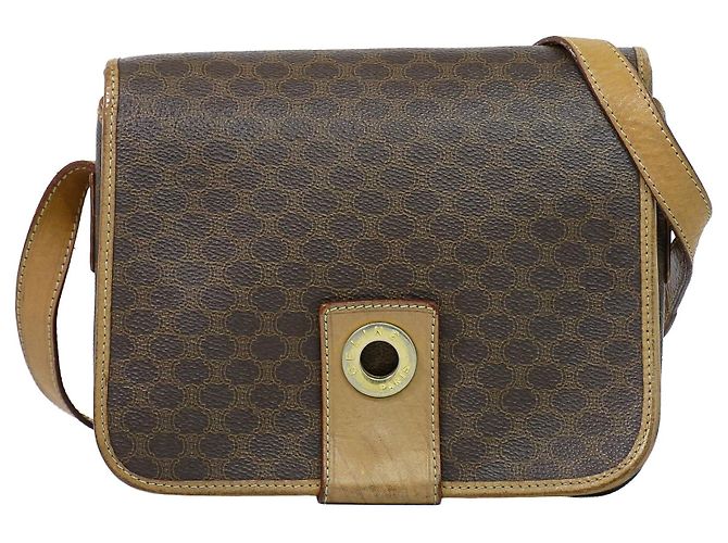 Edge Céline Celine Vintage Macadam Canvas and Leather