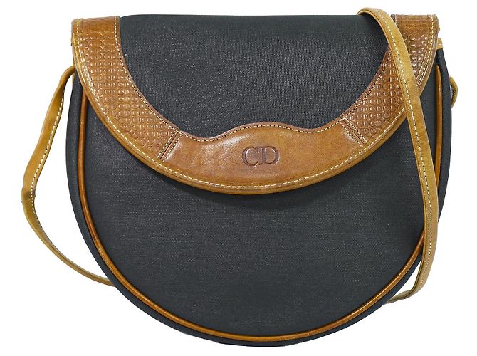 Borsa a tracolla Christian Dior CD in tela e pelle