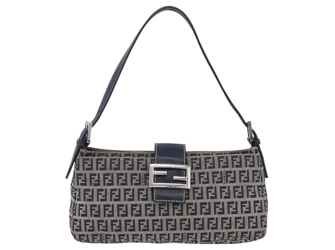 Borsa Fendi Baguette Zucca Canvas Small