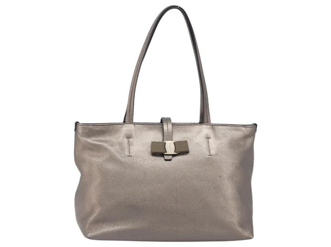 mala tote Salvatore Ferragamo Vala em couro