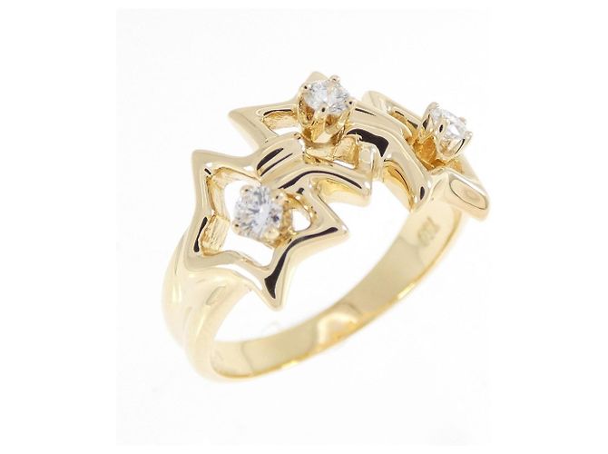 Autre Marque Tiffany Ehering aus 18K Gelbgold mit Diamanten