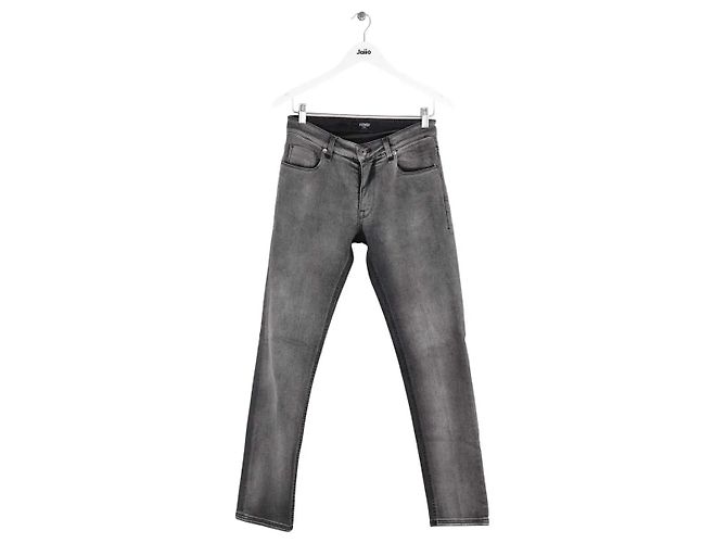 Fendi Jeans gerade Schnitt Grau Baumwolle