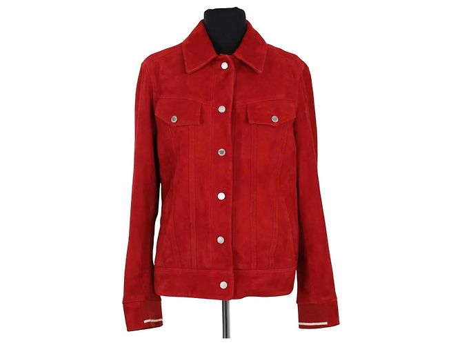 Autre Marque Chaqueta de cuero roja Maison Sarah Lavoine