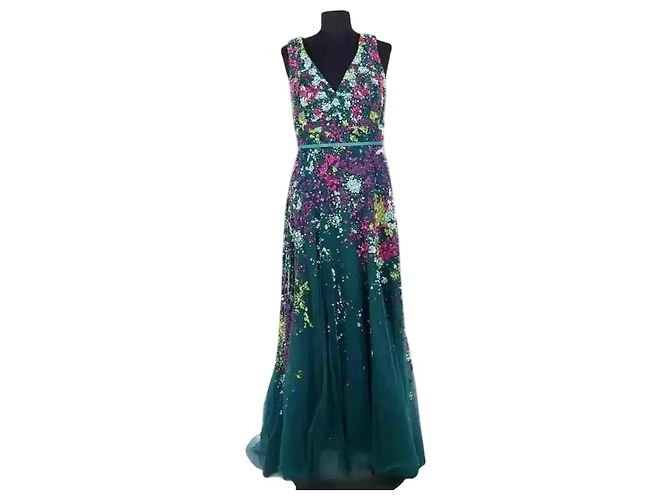 Vestido Elie Saab de seda verde